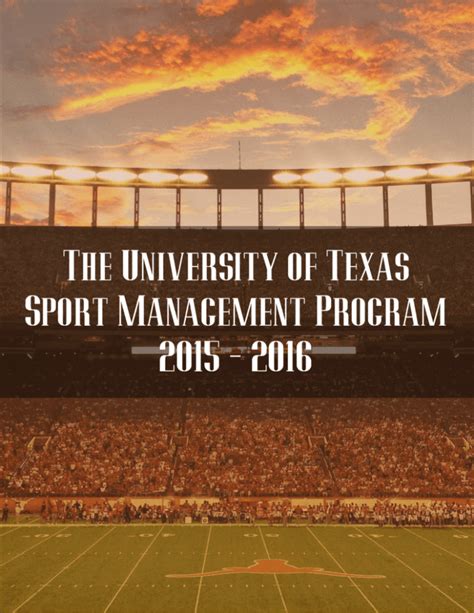 university of texas sport management masters